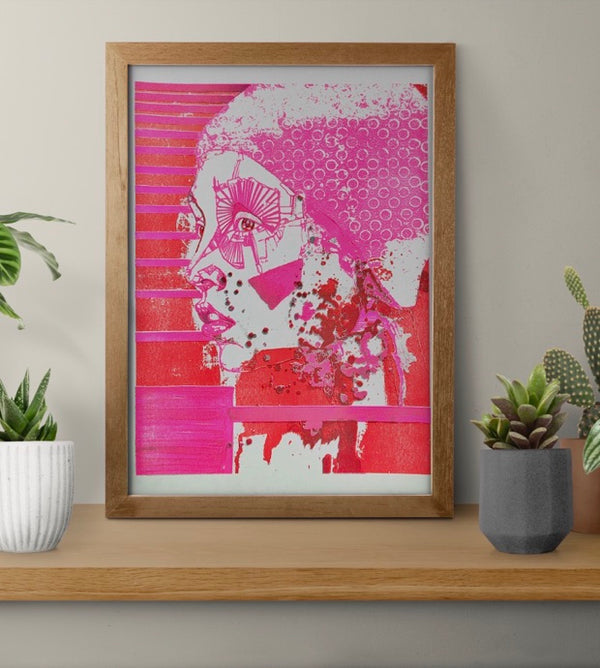 Original A3 Risograph Print “Diä N°1” – 3-Color Handmade Riso Art