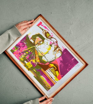 Original A3 Risograph Print “Transparent IV, Nº4” – 4-Color Handmade Riso Art