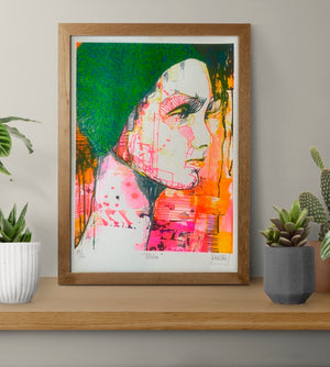 Original Risograph Print “Nöche” – 5-Color Handmade Riso Art