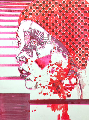 Original A3 Risograph Print “Diä N°9” – 3-Color Handmade Riso Art