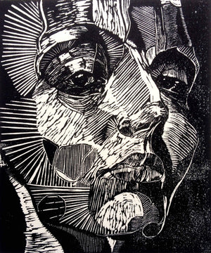 Handmade Linocut Print “Heike” – Limited Edition, Signed & Numbered